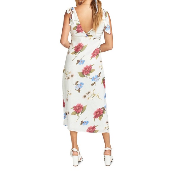 Show me your Mumu Arlene Womens Floral Calf Midi Dress - Picture 3 of 7
